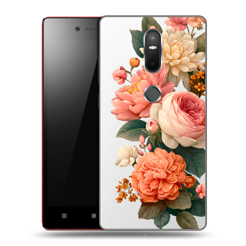 Пластиковый чехол на Lenovo Phab 2 Plus с принтом цветы Пластиковый чехол на Lenovo Phab 2 Plus с принтом цветы