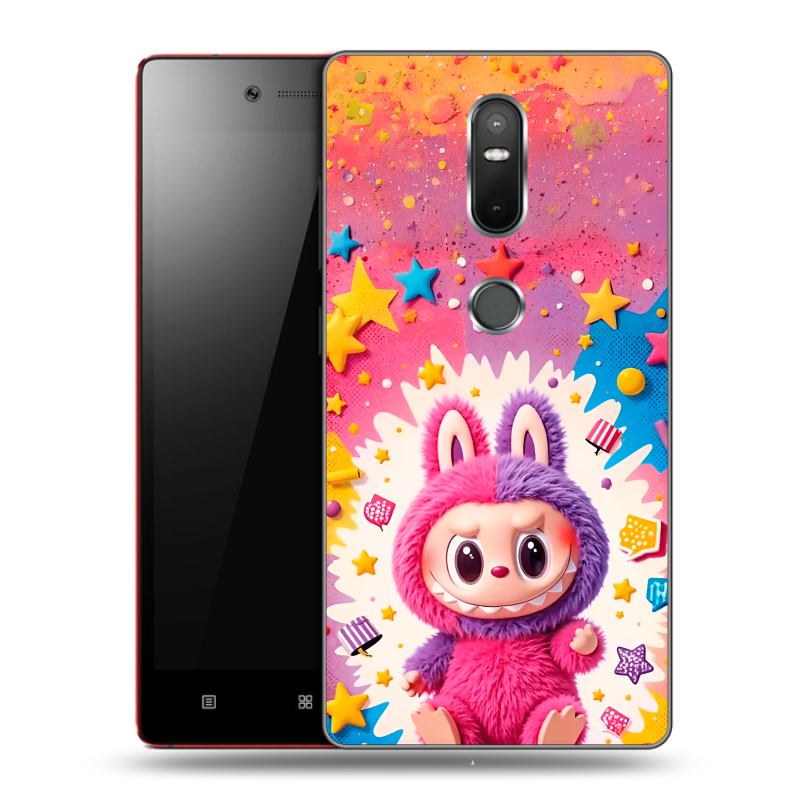 Пластиковый чехол на Lenovo Phab 2 Plus с принтом Labubu Лабубу Пластиковый чехол на Lenovo Phab 2 Plus с принтом Labubu Лабубу