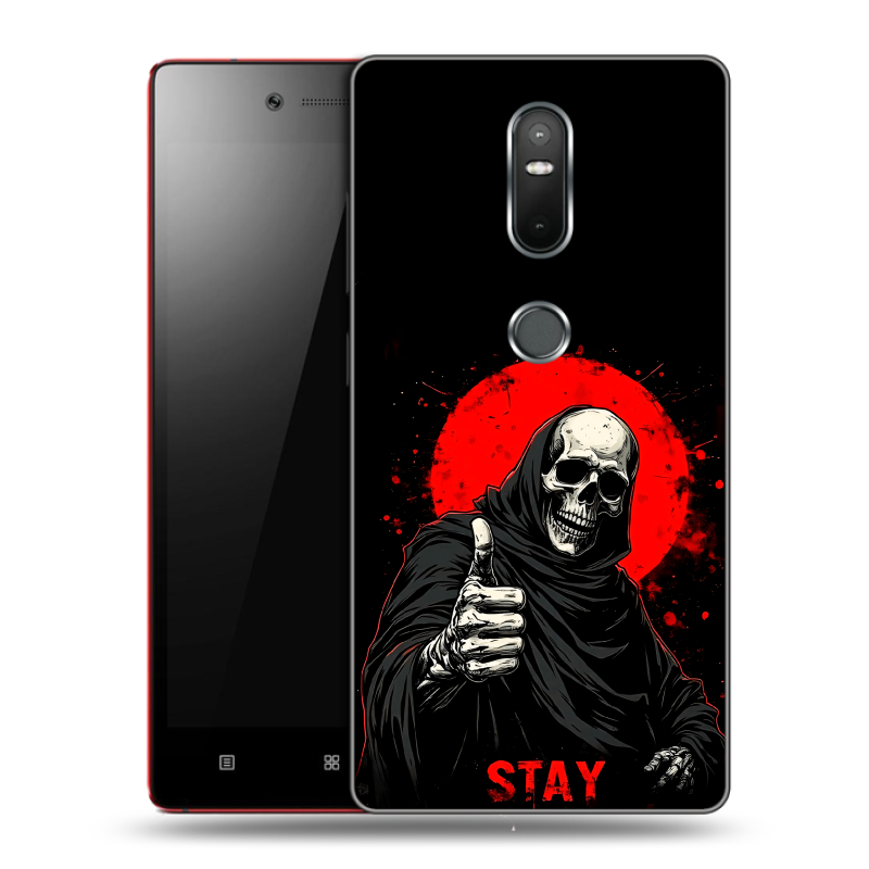 Силиконовый чехол на Lenovo Phab 2 Plus с принтом смешной скелет Силиконовый чехол на Lenovo Phab 2 Plus с принтом смешной скелет