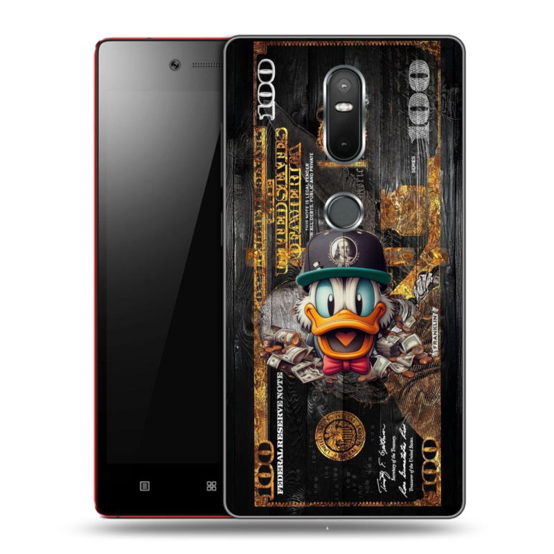 Пластиковый чехол на Lenovo Phab 2 Plus с принтом Дональд Дак Доллар Пластиковый чехол на Lenovo Phab 2 Plus с принтом Дональд Дак Доллар