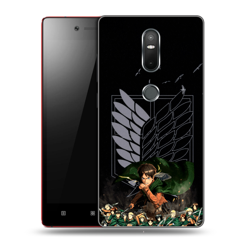 Пластиковый чехол на Lenovo Phab 2 Plus с принтом Атака титанов Пластиковый чехол на Lenovo Phab 2 Plus с принтом Атака титанов