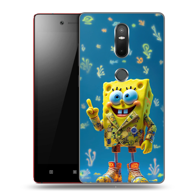 Пластиковый чехол на Lenovo Phab 2 Plus с принтом Спанч боб Спанчбоб Пластиковый чехол на Lenovo Phab 2 Plus с принтом Спанч боб Спанчбоб