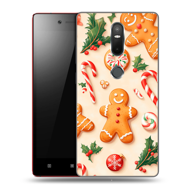 Силиконовый чехол на Lenovo Phab 2 Plus с принтом Новый год Силиконовый чехол на Lenovo Phab 2 Plus с принтом Новый год