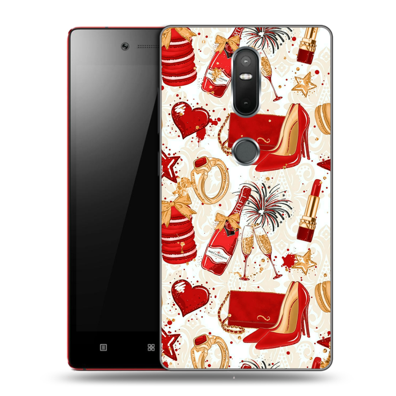 Силиконовый чехол на Lenovo Phab 2 Plus с принтом Новый год Силиконовый чехол на Lenovo Phab 2 Plus с принтом Новый год
