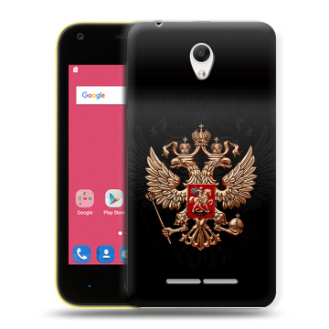 Силиконовый чехол на ZTE Blade L110 с принтом Герб России Силиконовый чехол на ZTE Blade L110 с принтом Герб России