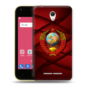 Силиконовый чехол на ZTE Blade L110 с принтом Герб СССР Силиконовый чехол на ZTE Blade L110 с принтом Герб СССР
