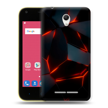 Силиконовый чехол на ZTE Blade L110 с принтом Яркие абстракции Силиконовый чехол на ZTE Blade L110 с принтом Яркие абстракции