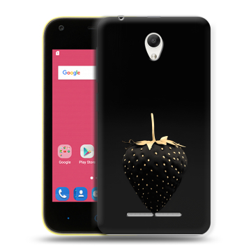 Силиконовый чехол на ZTE Blade L110 с принтом Черная клубника Силиконовый чехол на ZTE Blade L110 с принтом Черная клубника