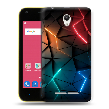 Силиконовый чехол на ZTE Blade L110 с принтом Абстракция неон Силиконовый чехол на ZTE Blade L110 с принтом Абстракция неон