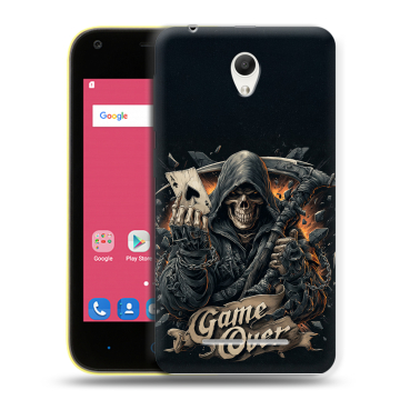 Силиконовый чехол на ZTE Blade L110 с принтом Скелет карты Силиконовый чехол на ZTE Blade L110 с принтом Скелет карты