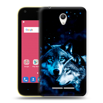 Силиконовый чехол на ZTE Blade L110 с принтом Волки Силиконовый чехол на ZTE Blade L110 с принтом Волки