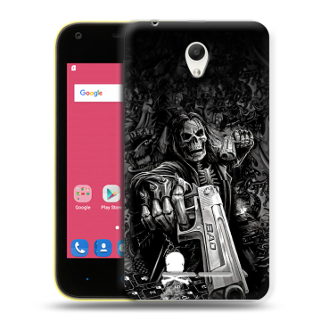 Силиконовый чехол на ZTE Blade L110 с принтом Скелет Силиконовый чехол на ZTE Blade L110 с принтом Скелет