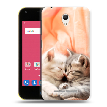 Силиконовый чехол на ZTE Blade L110 с принтом Котята Силиконовый чехол на ZTE Blade L110 с принтом Котята