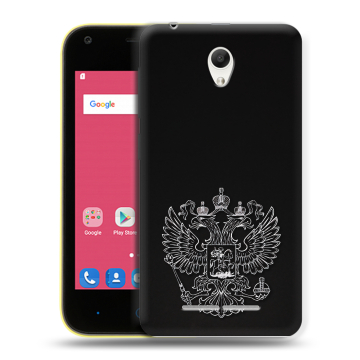 Силиконовый чехол на ZTE Blade L110 с принтом Герб России Силиконовый чехол на ZTE Blade L110 с принтом Герб России