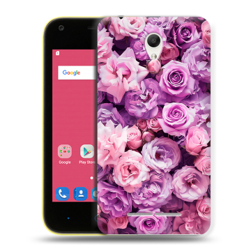 Силиконовый чехол на ZTE Blade L110 с принтом лавандовые розы