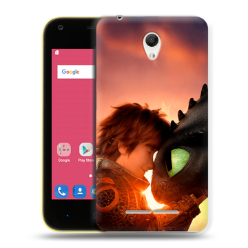 Силиконовый чехол на ZTE Blade L110 с принтом Как приручить дракона Силиконовый чехол на ZTE Blade L110 с принтом Как приручить дракона