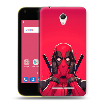 Силиконовый чехол на ZTE Blade L110 с принтом Дедпул Deadpool Силиконовый чехол на ZTE Blade L110 с принтом Дедпул Deadpool