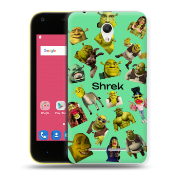 Силиконовый чехол на ZTE Blade L110 с принтом Шрек Shrek
