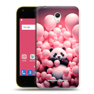 Силиконовый чехол на ZTE Blade L110 с принтом Панда Силиконовый чехол на ZTE Blade L110 с принтом Панда