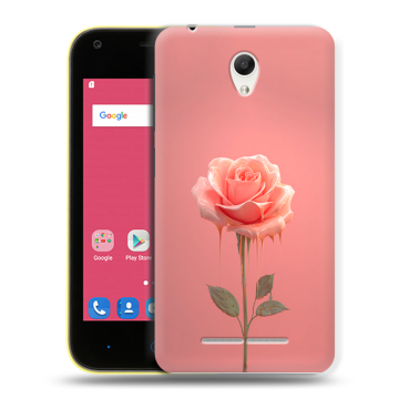 Силиконовый чехол на ZTE Blade L110 с принтом Розовая роза