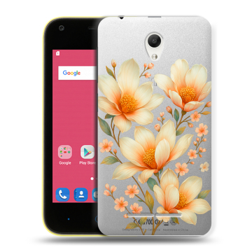 Силиконовый чехол на ZTE Blade L110 с принтом Цветы