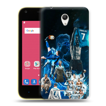 Силиконовый чехол на ZTE Blade L110 с принтом Реал Роналдо
