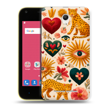 Силиконовый чехол на ZTE Blade L110 с принтом Модный принт
