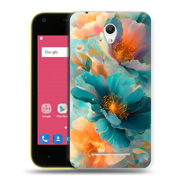 Силиконовый чехол на ZTE Blade L110 с принтом Цветы