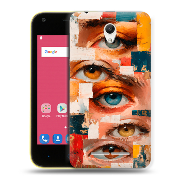 Силиконовый чехол на ZTE Blade L110 с принтом Модный принт