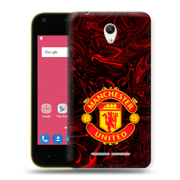 Силиконовый чехол на ZTE Blade L110 с принтом Manchester United