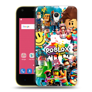 Силиконовый чехол на ZTE Blade L110 с принтом Roblox Роблокс