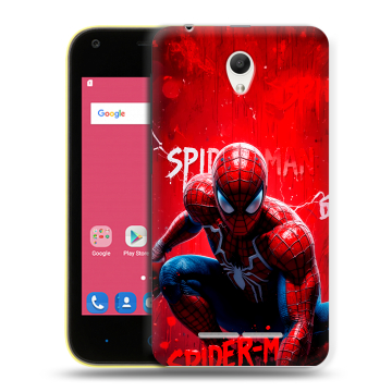 Силиконовый чехол на ZTE Blade L110 с принтом Spiderman Человек паук
