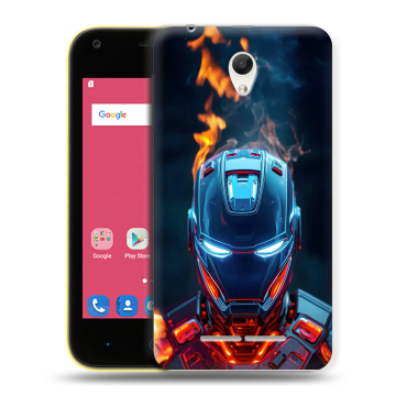 Силиконовый чехол на ZTE Blade L110 с принтом IronMan Железный человек Силиконовый чехол на ZTE Blade L110 с принтом IronMan Железный человек