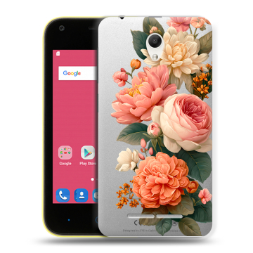 Силиконовый чехол на ZTE Blade L110 с принтом цветы