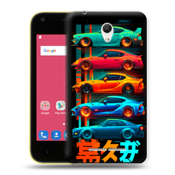 Силиконовый чехол на ZTE Blade L110 с принтом машины тачки