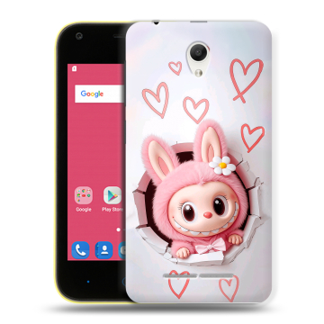 Силиконовый чехол на ZTE Blade L110 с принтом Labubu Лабубу Силиконовый чехол на ZTE Blade L110 с принтом Labubu Лабубу