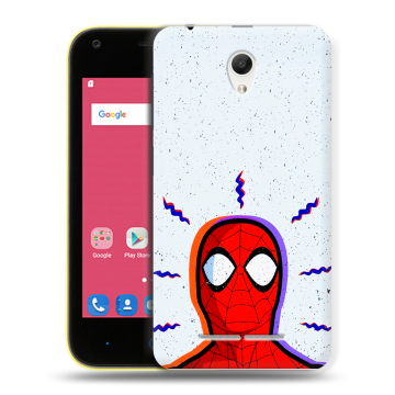 Силиконовый чехол на ZTE Blade L110 с принтом Spiderman Человек паук