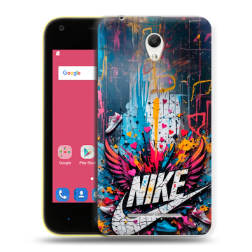 Силиконовый чехол на ZTE Blade L110 с принтом Nike Найк Силиконовый чехол на ZTE Blade L110 с принтом Nike Найк