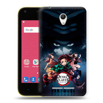 Силиконовый чехол на ZTE Blade L110 с принтом Demon Slayer Клинок рассекающий демонов Силиконовый чехол на ZTE Blade L110 с принтом Demon Slayer Клинок рассекающий демонов