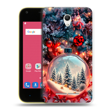 Силиконовый чехол на ZTE Blade L110 с принтом Новый год