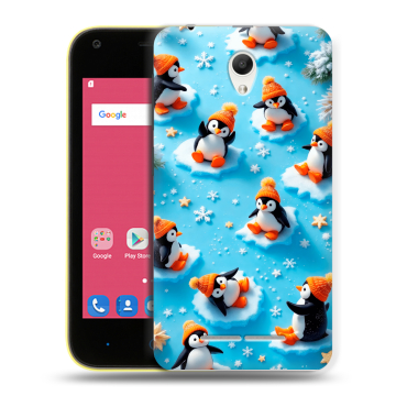 Силиконовый чехол на ZTE Blade L110 с принтом Новый год