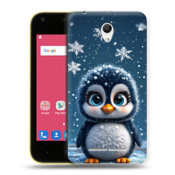Силиконовый чехол на ZTE Blade L110 с принтом Новый год