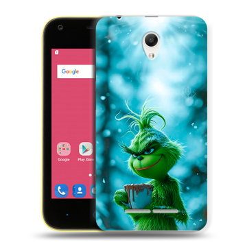 Силиконовый чехол на ZTE Blade L110 с принтом Новый год гринч