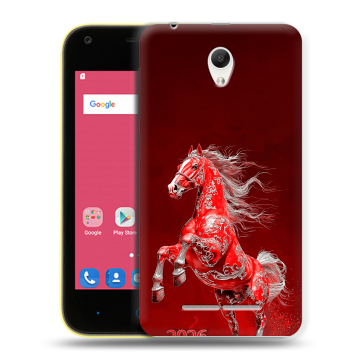 Силиконовый чехол на ZTE Blade L110 с принтом Новый год