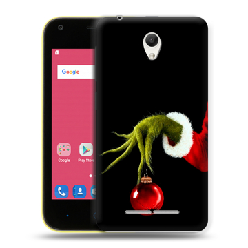Силиконовый чехол на ZTE Blade L110 с принтом Новый год Гринч