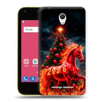 Силиконовый чехол на ZTE Blade L110 с принтом Новый год