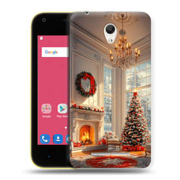 Силиконовый чехол на ZTE Blade L110 с принтом Новый год