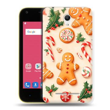 Силиконовый чехол на ZTE Blade L110 с принтом Новый год