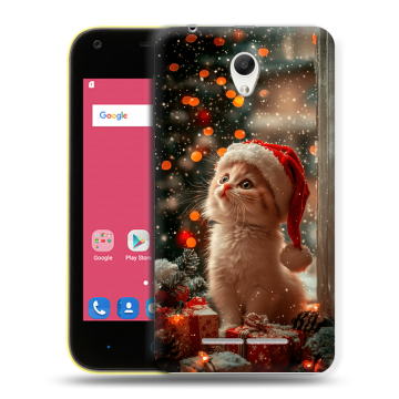 Силиконовый чехол на ZTE Blade L110 с принтом Новый год