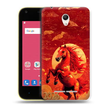 Силиконовый чехол на ZTE Blade L110 с принтом Новый год